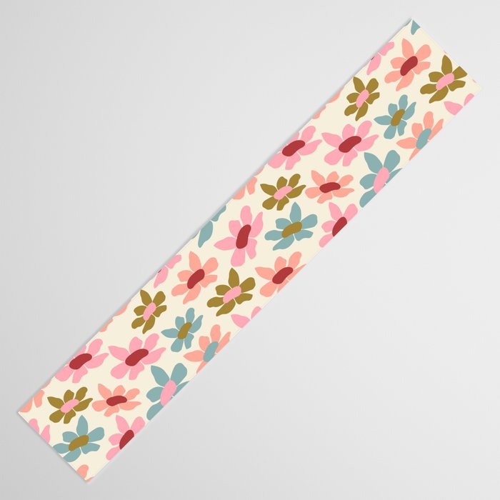 Retro Colorful Daisies  Table Runner Gallery Image 3