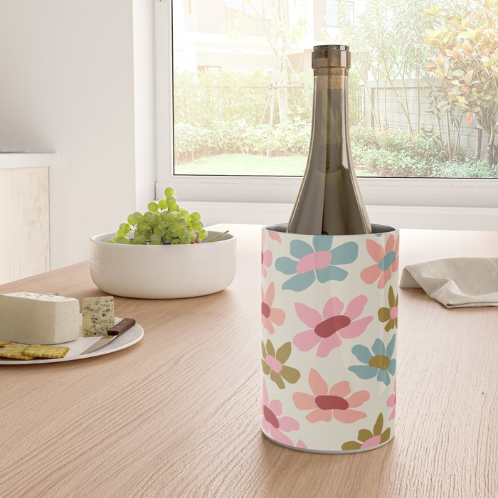 Retro Colorful Daisies  Wine Chiller Gallery Image 4