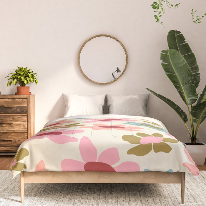 Retro Colorful Daisies  Comforter Gallery Image 3