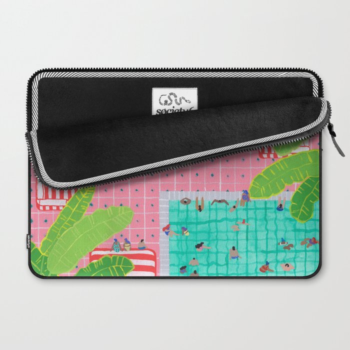 Tropical pink pool Laptop Sleeve Gallery Image 2