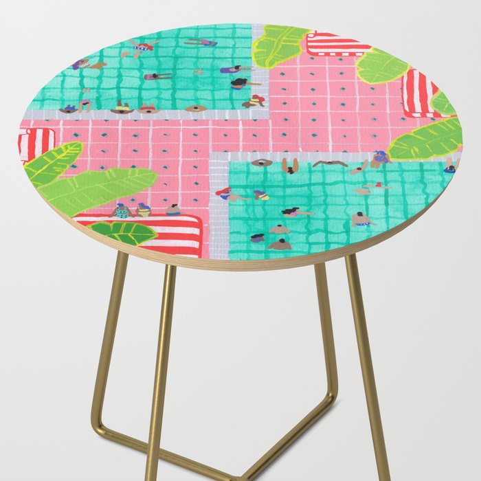 Tropical pink pool Side Table Gallery Image 2