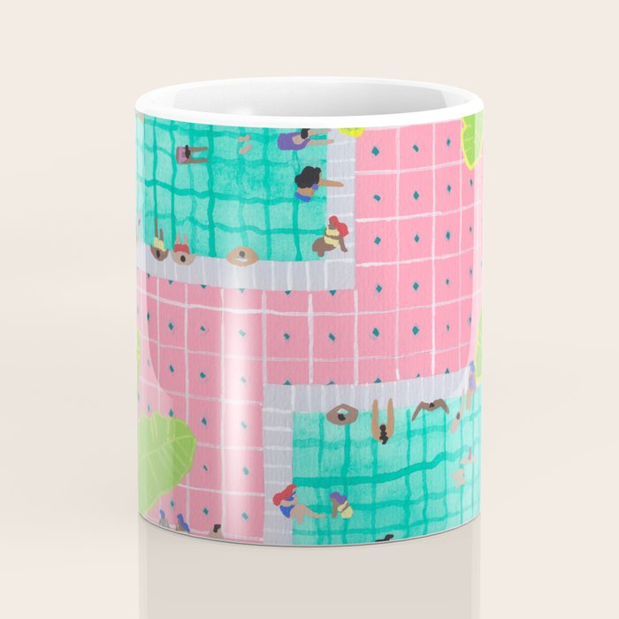 Tropical pink pool Coffee Mug Gallery Image 4