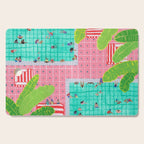 Tropical pink pool Cutting Board Gallery Image 1