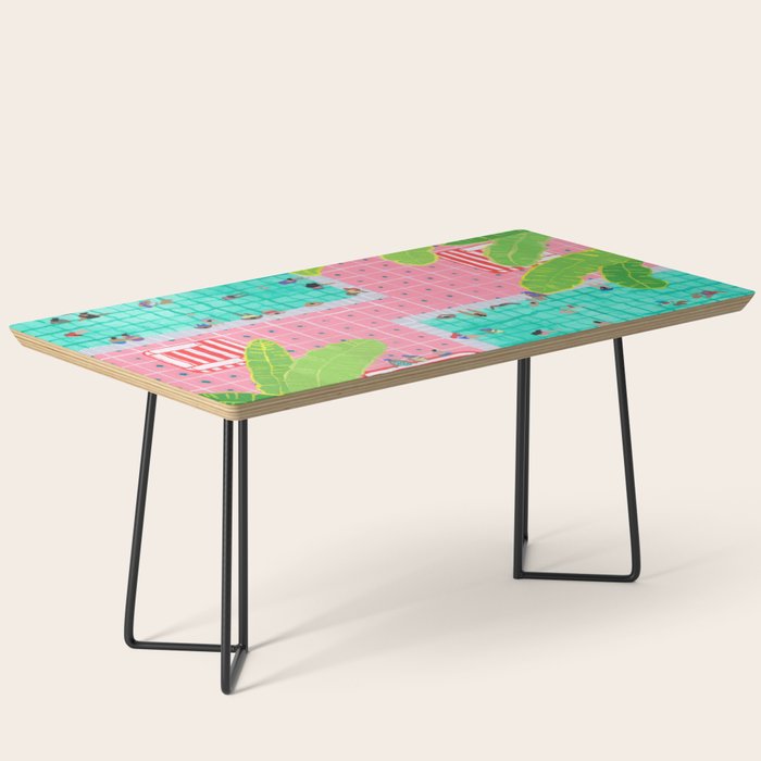 Tropical pink pool Coffee Table Gallery Image 1