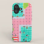 Tropical pink pool iPhone Case Gallery Image 1