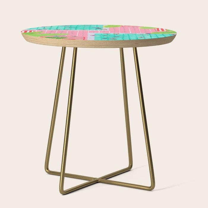 Tropical pink pool Side Table Gallery Image 1