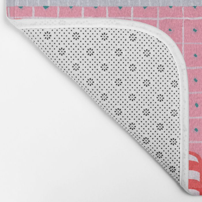 Tropical pink pool Bath Mat Gallery Image 2