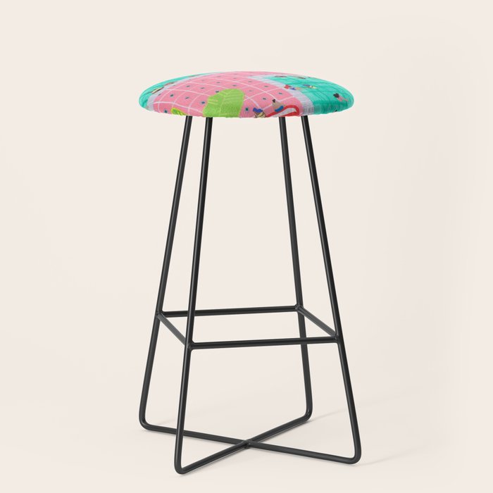 Tropical pink pool Stool Gallery Image 1