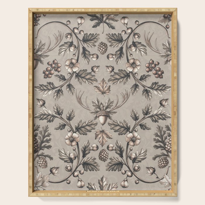 William Morris Woodland Nostalgia Beige Serving Tray Gallery Image 1