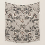 William Morris Woodland Nostalgia Beige Wall Tapestry Gallery Image 4