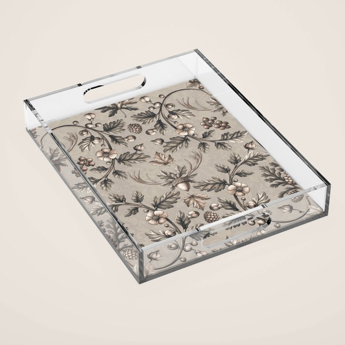 William Morris Woodland Nostalgia Beige Acrylic Tray Gallery Image 1