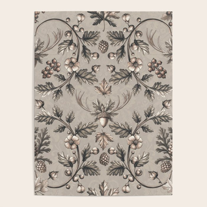 William Morris Woodland Nostalgia Beige Poster Gallery Image 4