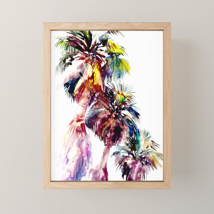 Desert Palm Trees, Southwestern tropical Palms Mini Art Print Gallery Image 1