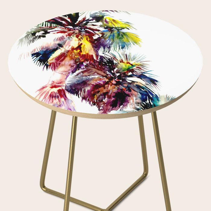 Desert Palm Trees, Southwestern tropical Palms Side Table Gallery Image 2