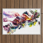 Desert Palm Trees, Southwestern tropical Palms Outdoor Rug Gallery Image 1