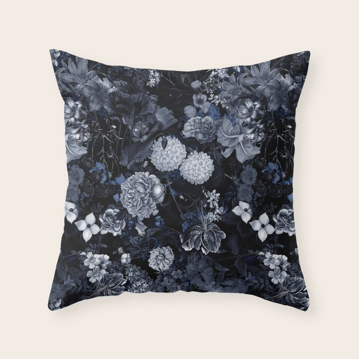 EXOTIC GARDEN - NIGHT VII Throw Pillow Gallery Image 1