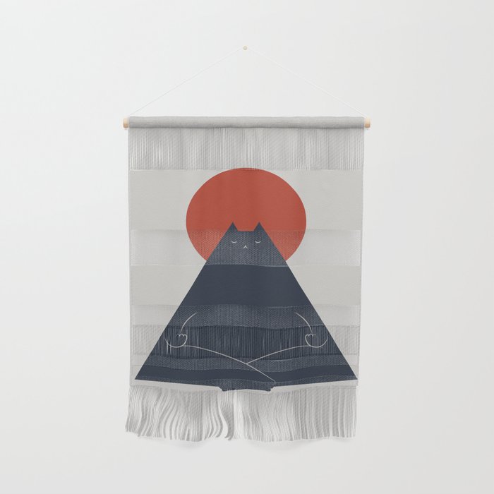 Cat Landscape 63: Meow-ditation Wall Hanging Gallery Image 1