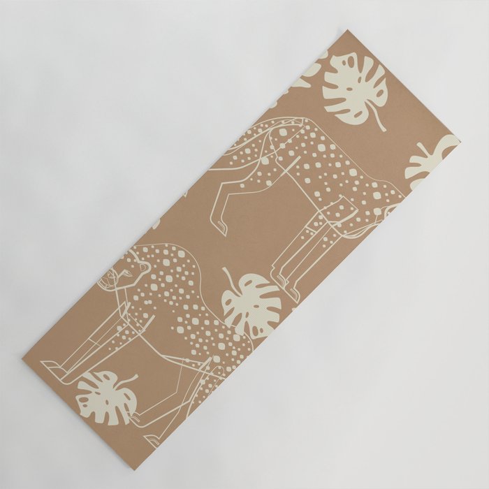 Cheetahs Monstera 1 Yoga Mat Gallery Image 1