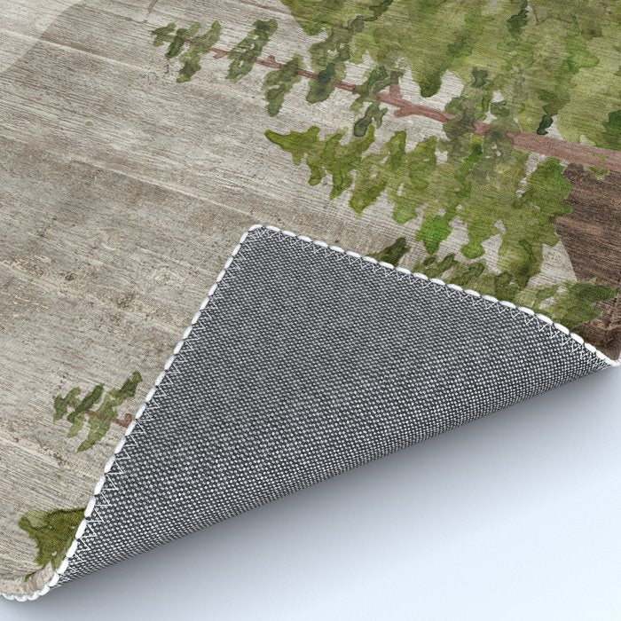 Mountain Range Woodland Forest Rug Gallery Image 4