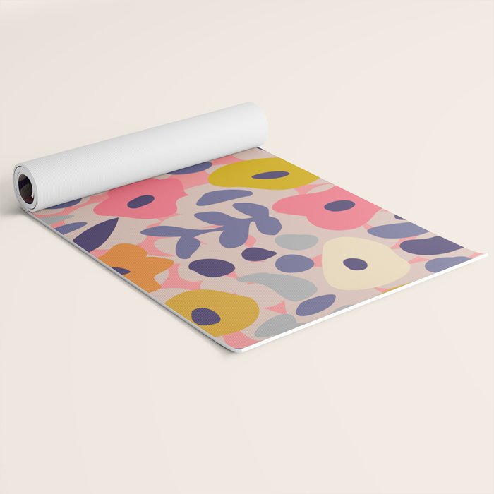 Funny sunny floral pattern Yoga Mat Gallery Image 2