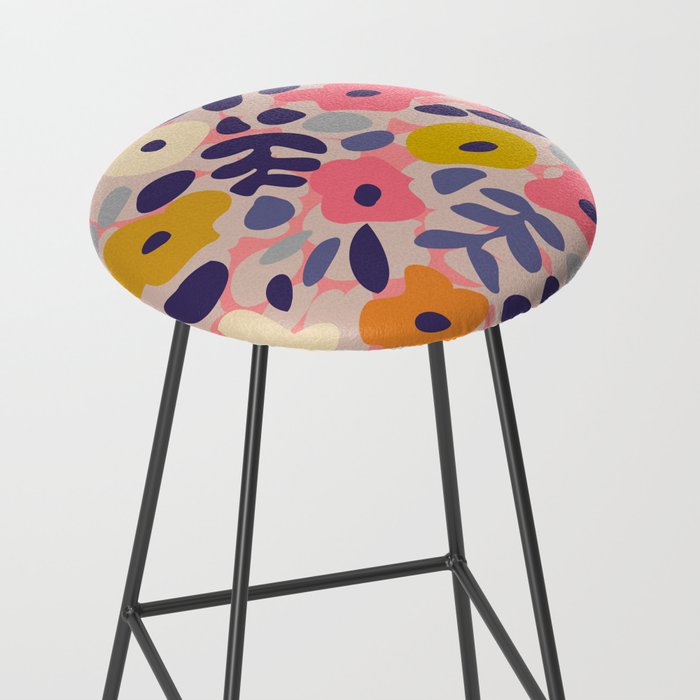 Funny sunny floral pattern Stool Gallery Image 2