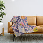 Funny sunny floral pattern Throw Blanket Gallery Image 1