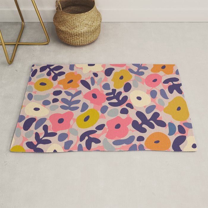 Funny sunny floral pattern Rug Gallery Image 1