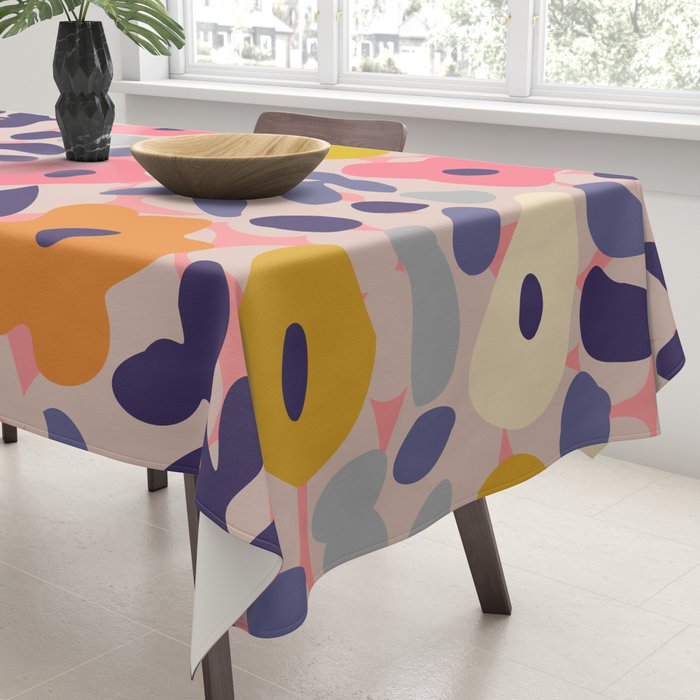 Funny sunny floral pattern Tablecloth Gallery Image 3