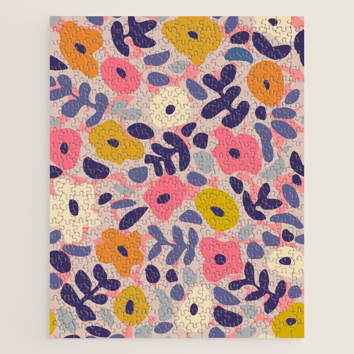 Funny sunny floral pattern Jigsaw Puzzle Gallery Image 1