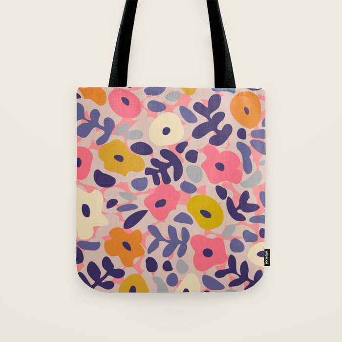 Funny sunny floral pattern Tote Bag Gallery Image 1