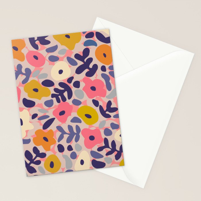 Funny sunny floral pattern Stationery Card Gallery Image 2