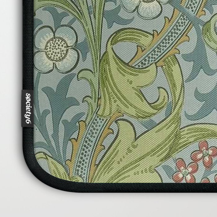 William Morris Vintage Golden Lily Mineral Blue Laptop Sleeve Gallery Image 3