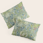 William Morris Vintage Golden Lily Mineral Blue Pillow Sham Gallery Image 3