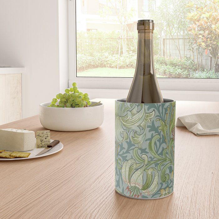 William Morris Vintage Golden Lily Mineral Blue Wine Chiller Gallery Image 4