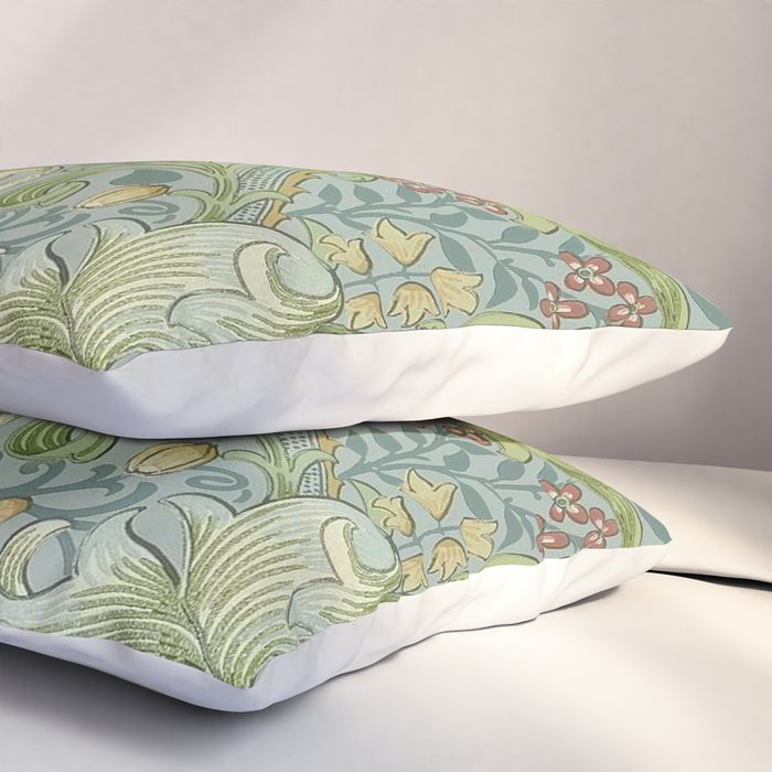 William Morris Vintage Golden Lily Mineral Blue Pillow Sham Gallery Image 3
