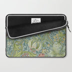 William Morris Vintage Golden Lily Mineral Blue Laptop Sleeve Gallery Image 2