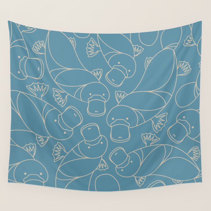Minimalist Platypus Wall Tapestry Gallery Image 4