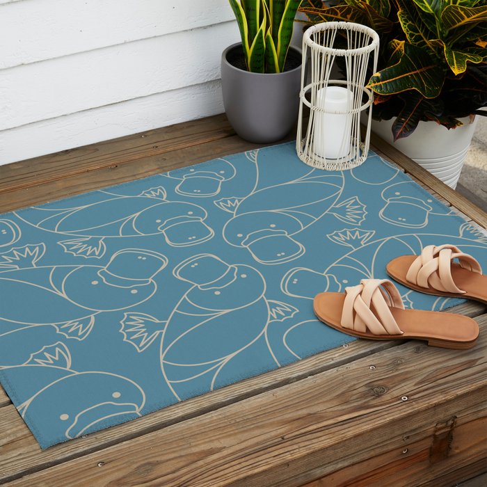 Minimalist Platypus Outdoor Rug Gallery Image 2