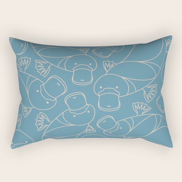 Minimalist Platypus Rectangular Pillow Gallery Image 2
