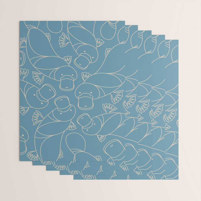 Minimalist Platypus Wrapping Paper Gallery Image 3