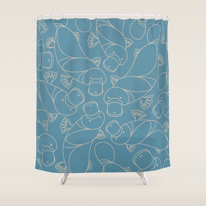Minimalist Platypus Shower Curtain