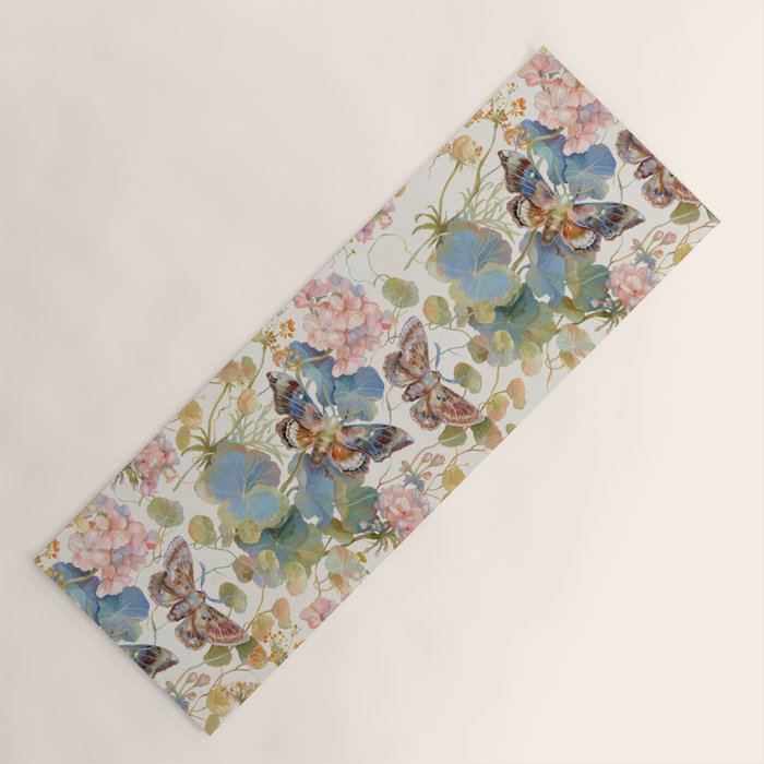 Geranium Moths Yoga Mat Gallery Image 1