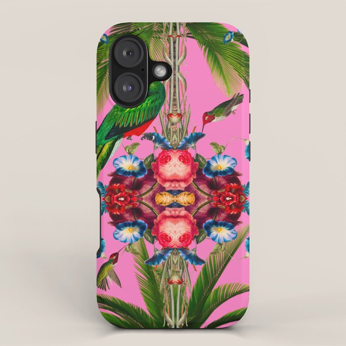 Tropical,vintage,exotic,summer,birds,hummingbird,flowers,baroque  iPhone Case Gallery Image 1