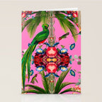 Tropical,vintage,exotic,summer,birds,hummingbird,flowers,baroque  Stationery Card Gallery Image 2