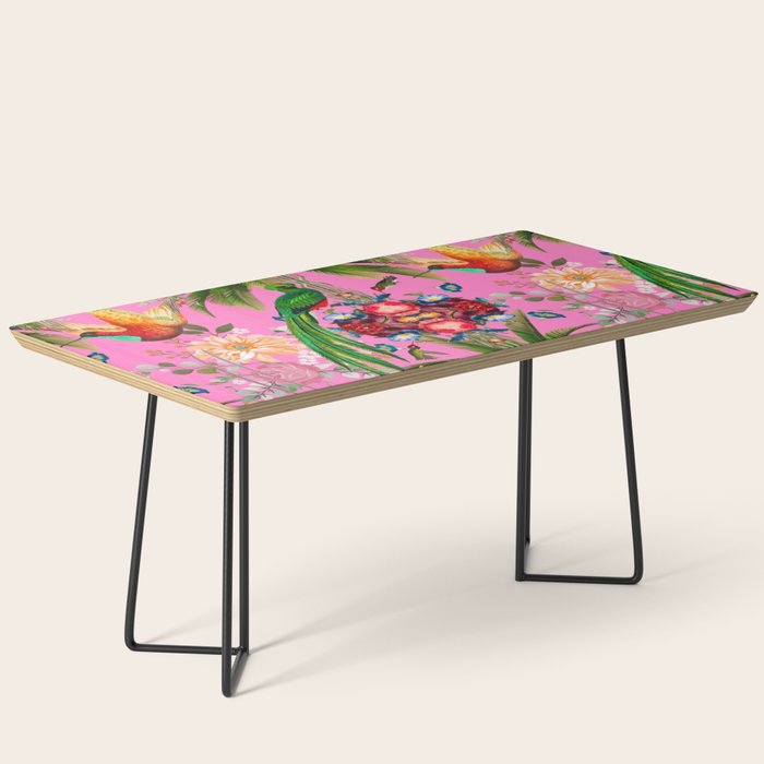 Tropical,vintage,exotic,summer,birds,hummingbird,flowers,baroque  Coffee Table Gallery Image 1