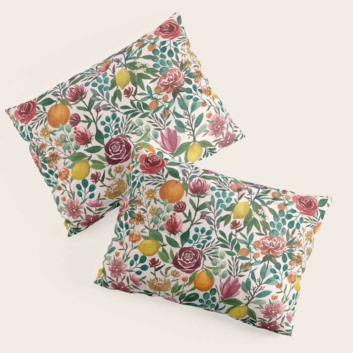 Fruit and Flowers Pattern Pillow Sham Gallery Image 3