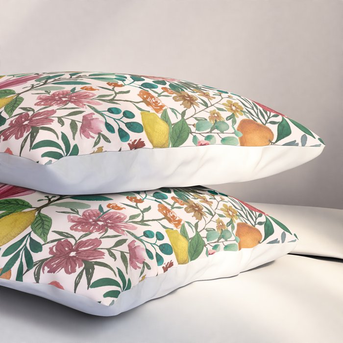 Fruit and Flowers Pattern Pillow Sham Gallery Image 3