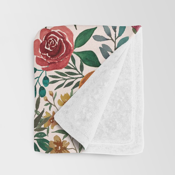 Fruit and Flowers Pattern Throw Blanket Gallery Image 3