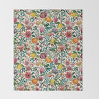 Fruit and Flowers Pattern Throw Blanket Gallery Image 2