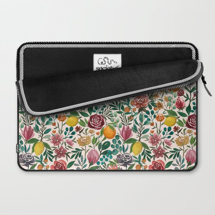 Fruit and Flowers Pattern Laptop Sleeve Gallery Image 2